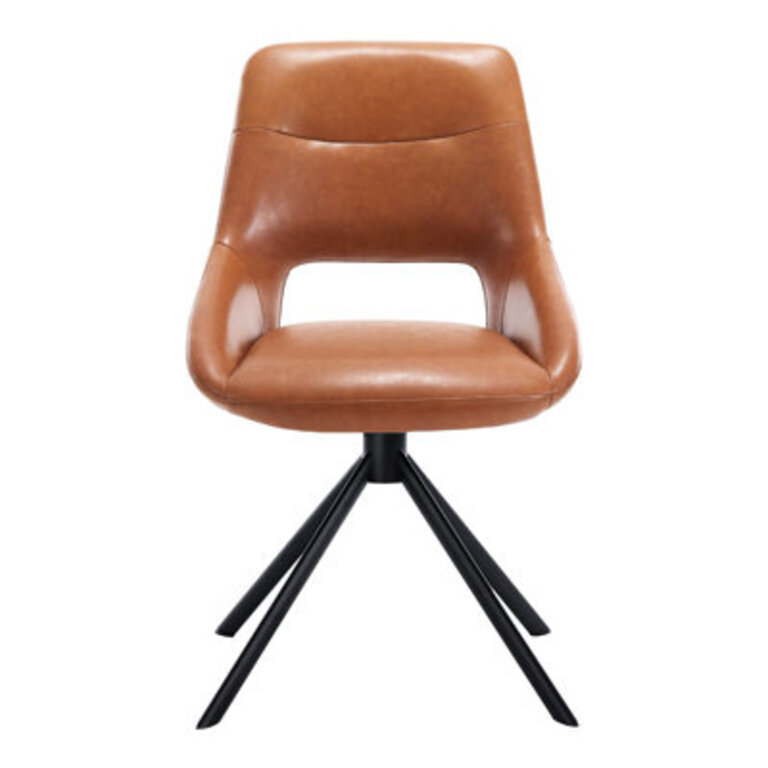 Jakavian Vegan Leather Swivel Chair
