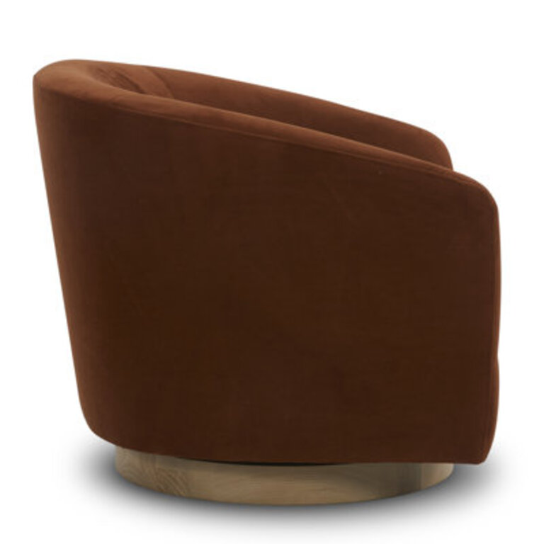 Bennett Upholstered Swivel Barrel Chair