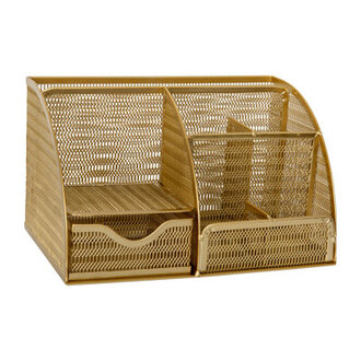 Thomas Martha Stewart Premium Mesh Metal Desktop Storage Organizer With Drawer