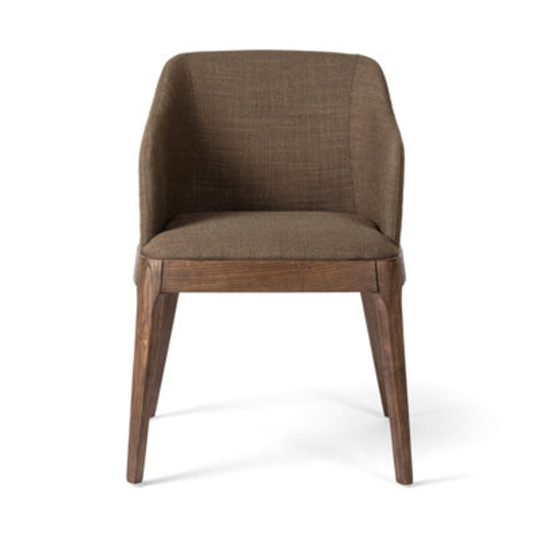 Verdi Upholstered Back Arm Chair in Bilton Olive
