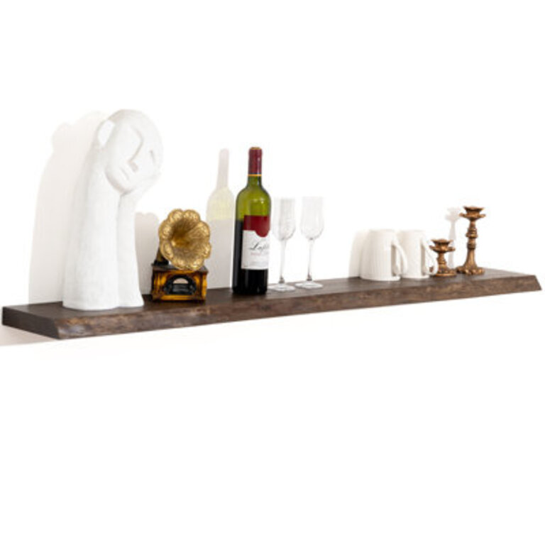 Carsin Irregular Reclaimed Elm Floating Wall Shelf