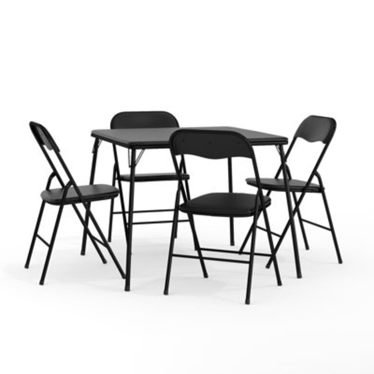 Monroe 5-Piece Folding Padded Card Table and Chairs Set