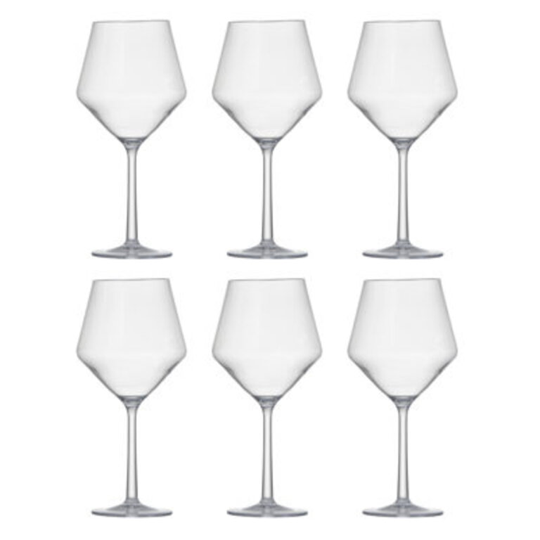 Fortessa Sole Outdoor Shatter Resistant BPA Free Premium Copolyester Plastic Drinkware 6 Pack Yellow Sun Sauvignon Blanc Glass