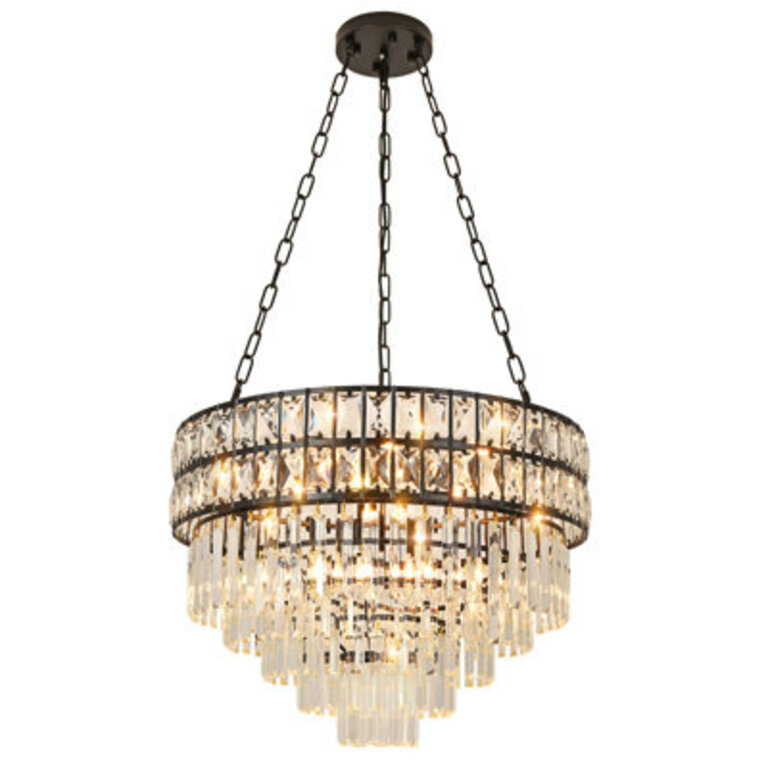 Imma Crystal Empire Chandelier with Crystal Accents