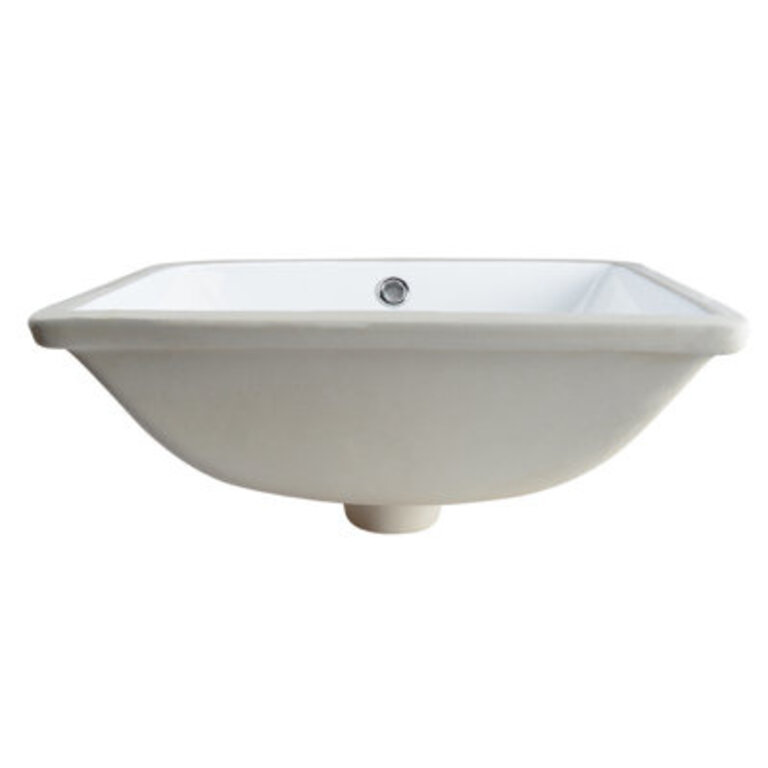 DeerValley Ursa Undermount Bathroom Sink 18 X 13 Rectangular Vitreous China with Overflow