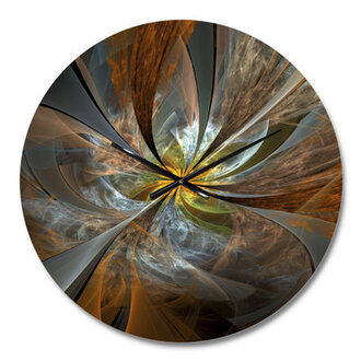 Symmetrical Fractal Flower - Modern wall clock