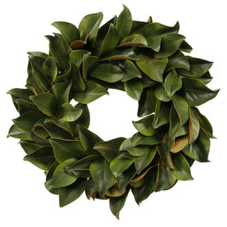 Faux Magnolia Polyester Wreath