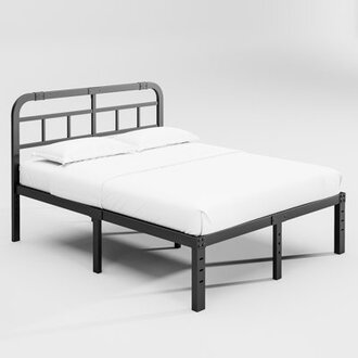 Nazarene Heavy-duty 14-inch type steel bed with headboard anti-sway under-bed storage