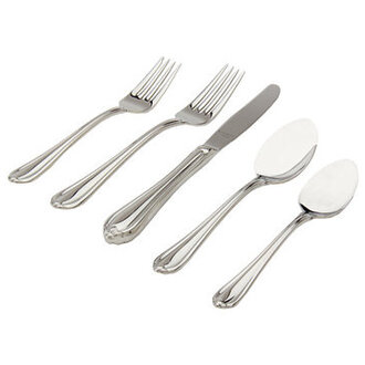 Melon Bud 5 Piece 1810 Stainless Steel Flatware Set