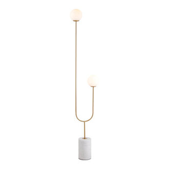 Velio Moon Like Marble Gold Uma Floor Two Glass Floor Lamp