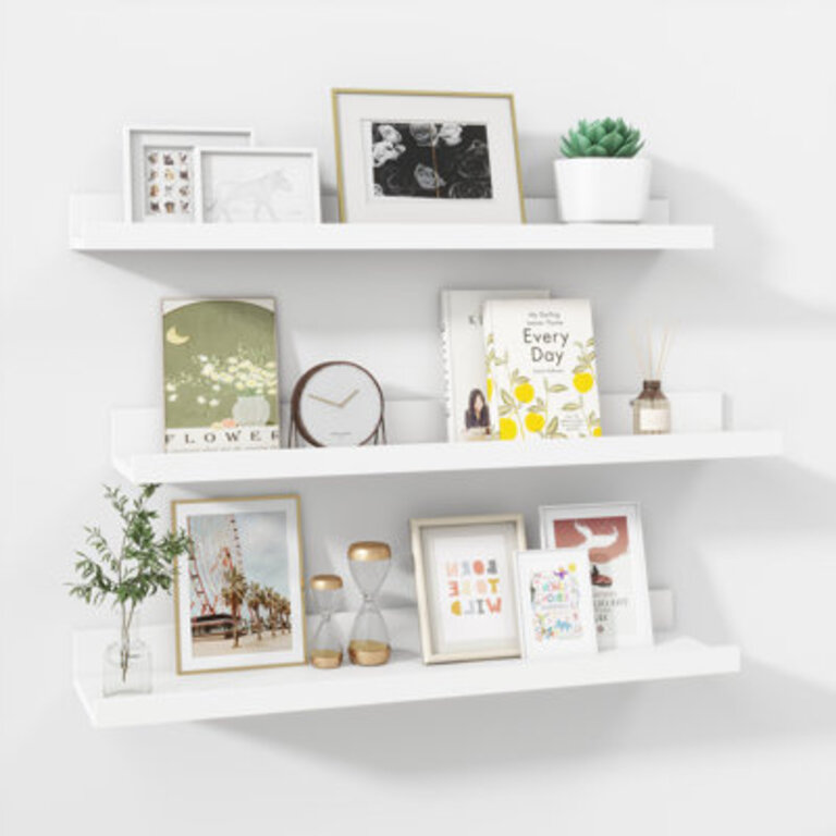 Wall-Mounted Floating Shelves for Bedroom Living Room