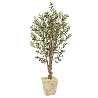 60 Faux Olive Tree Tree in Planter