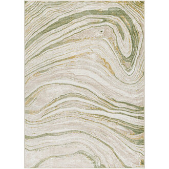 Ashvik Machine Woven Abstract Green Area Rug