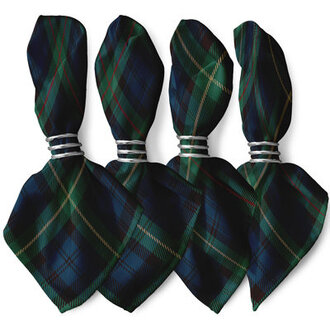 Kordell Plaid 4 Piece Napkin Set