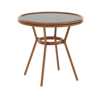 Rylan IndoorOutdoor Commercial Glass Top Bistro Table