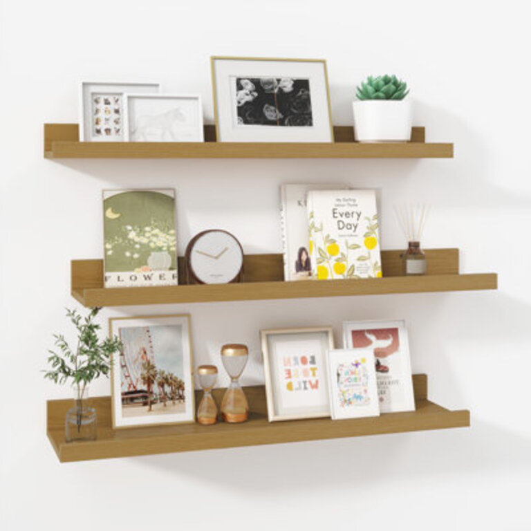 Wall-Mounted Floating Shelves for Bedroom Living Room