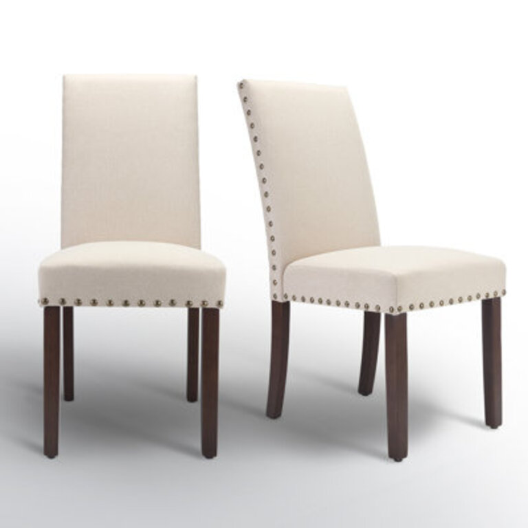 Bontrager 20 H Linen Dining Chair - Upholstered Parsons Side Chair