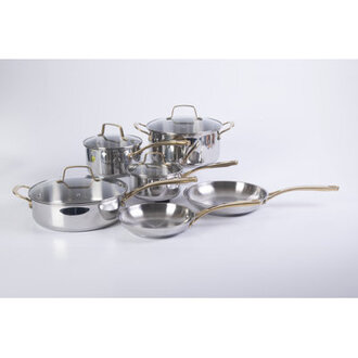 Martha Stewart 10-Pc Stainless Steel Cookware Set