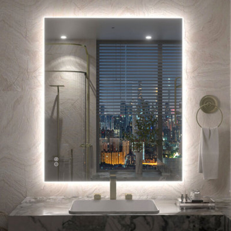 Aevar UL Certified  LED Anti-Fog Tempered Glass BathroomVanity Mirror
