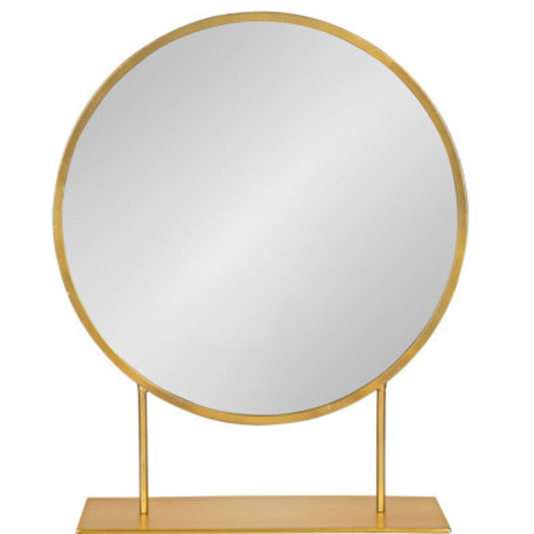Jackie Round Glam Beveled Accent Mirror