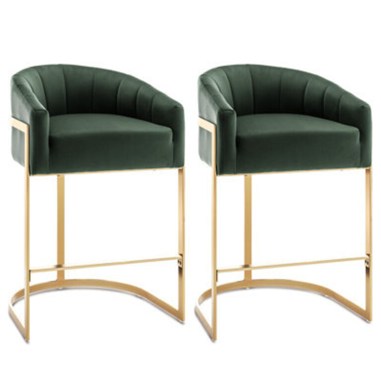 Johnnice 27 Metal Tufted Bar Stools