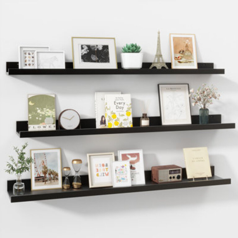 Wall-Mounted Floating Shelves for Bedroom Living Room