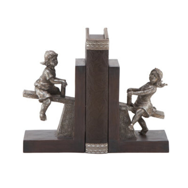Polystone People Decorative Bookends with Swing Set