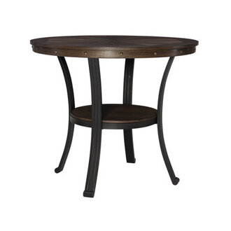 Luker 42 Round Wood Counter Height Table