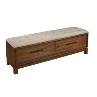 Wrightia Polyester Blend Upholstered Storage Bench