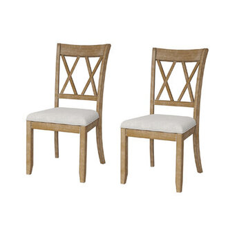 Amoz Solid Wood Cross Back Side Chair
