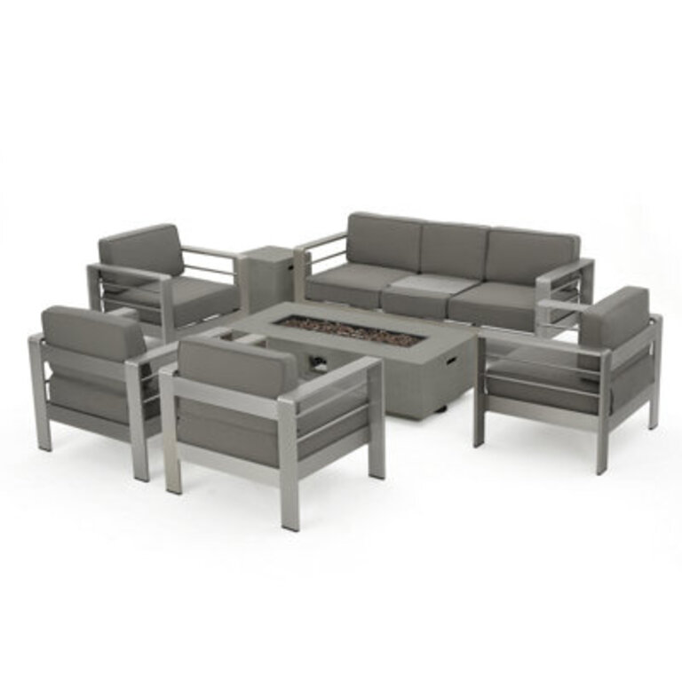 Caggiano 7 - Person Patio Conversation Sets with Cushions