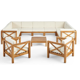 Brungardt  Piece Sectional Seating Group with Cushions