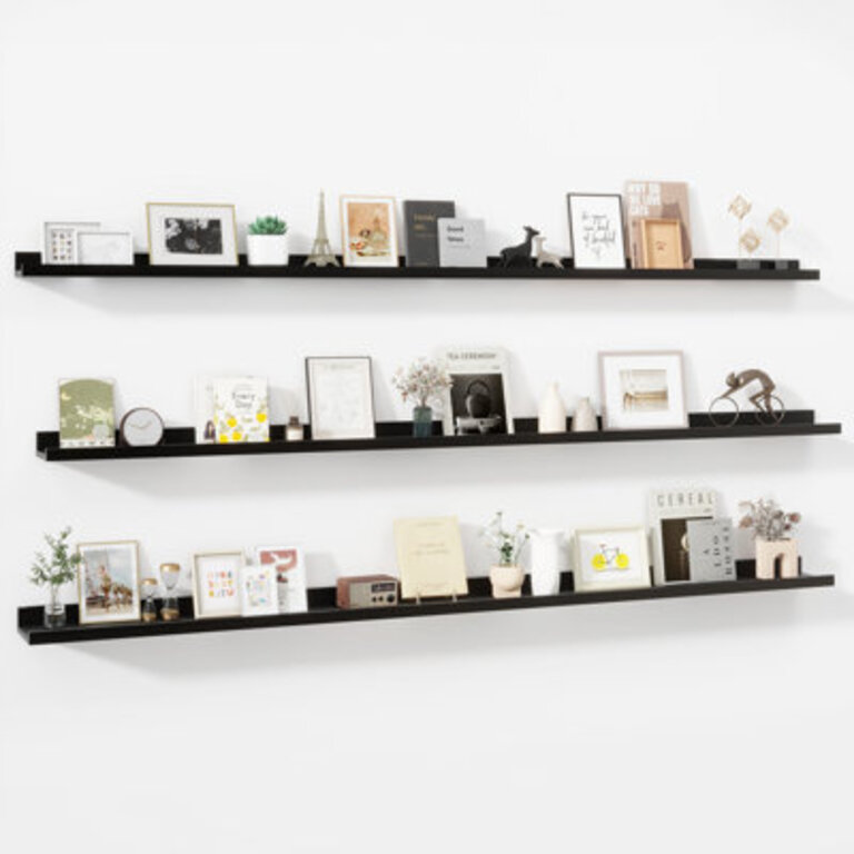 Wall-Mounted Floating Shelves for Bedroom Living Room