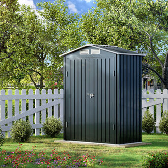 5 Ft W X 3 Ft D Outdoor Galvanized Steel Storage Shed