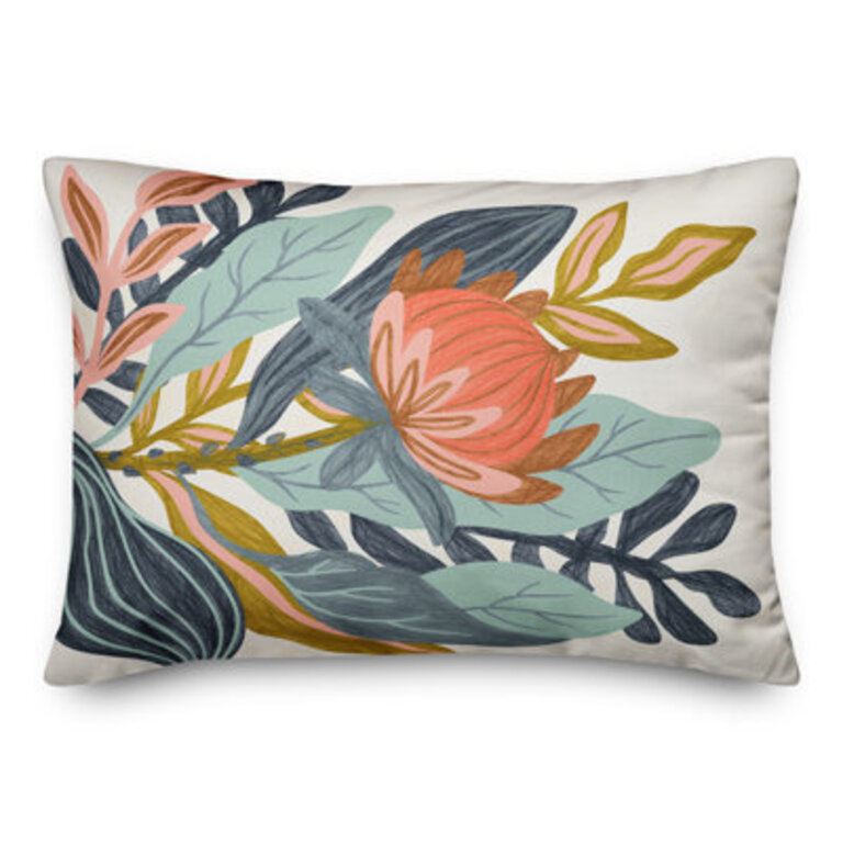 Thersea Fun Floral Group Rectangular Pillow Cover  Insert