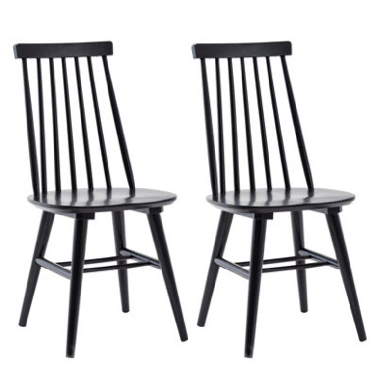 Alvie 17 Wide Modern Farmhouse Windsor Back Solid Wood Dinning Chairs