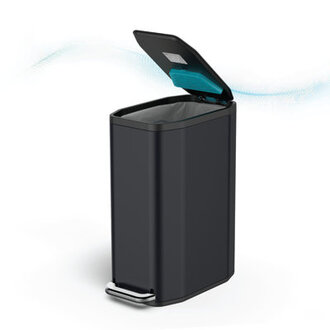 13 Gallon Stainless Steel Slim Kitchen Trash Can with CleanAura