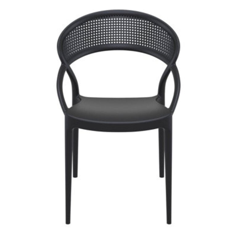 Set of 2 Farrah Stacking Patio Dining Armchairs