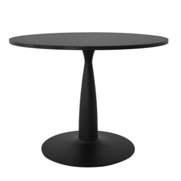 35 Round Desktop Pedestal Base Petite Black Dining Tables