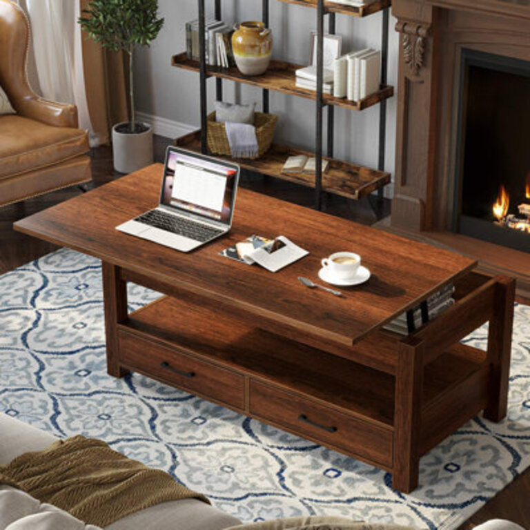 Eoghan Lift Top Coffee Table with 2 Drawers