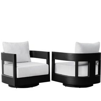 Everlee Metal Outdoor Swivel Chair