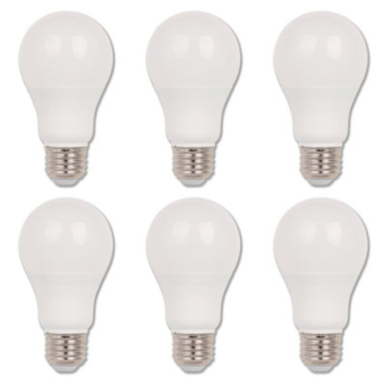 6 Watt 40 Watt Equivalent A19 LED Non-Dimmable Light Bulb E26Medium Standard Base