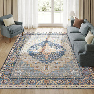 Anahli Area Rug Non-Slip Carpet Traditional Vintage Style Machine WashableRectangle 810