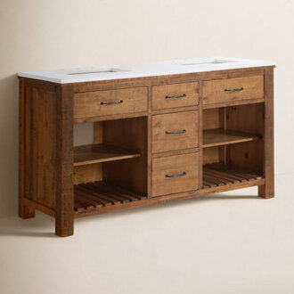 Marlie 60 Double Bathroom Vanity with Quartz Top