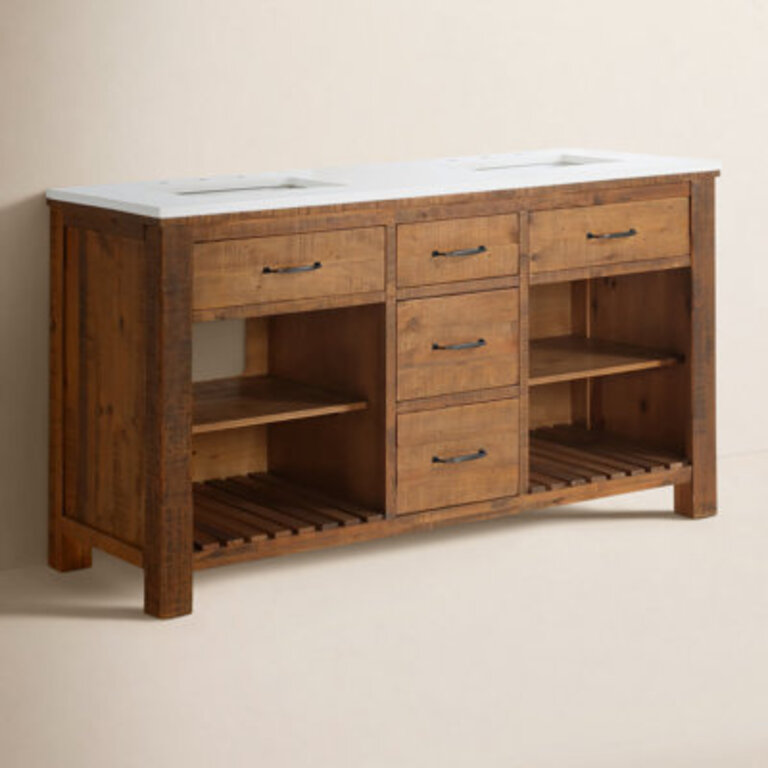 Marlie 60 Double Bathroom Vanity with Quartz Top