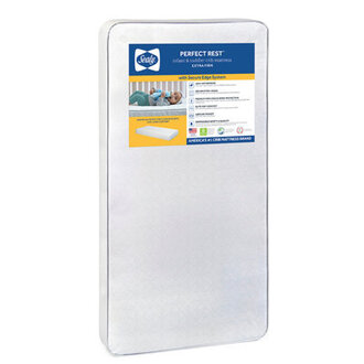 Sealy Baby Premium Firm Hypoallergenic Baby Crib Mattress  Toddler Bed Mattress Waterproof Baby Mattress 150 Coils Air Quality Certified 52x28