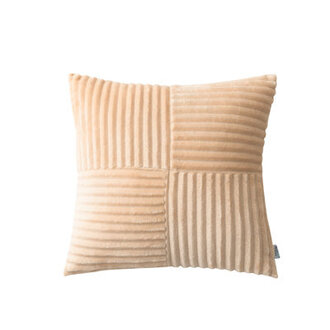 Square Striped Corduroy Soft Flannel Patchwork Pillow Cover