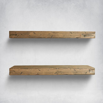 Jesher 2 Piece Distressed Floating Shelves Set of 2