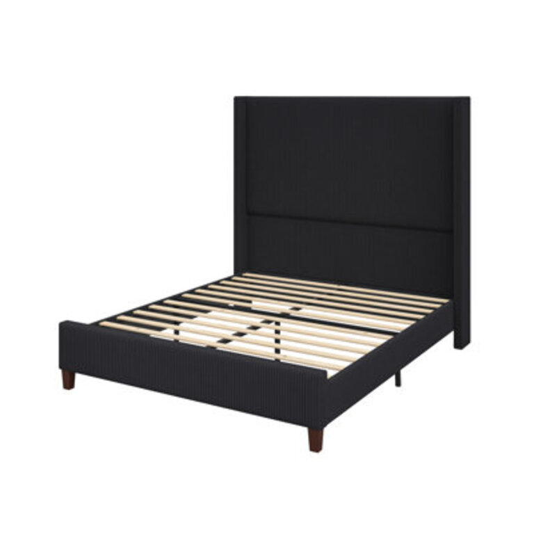 Wauseon Upholstered Wingback Platform Bed