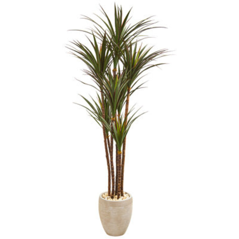 68in Giant Yucca Artificial Tree in Planter UV Resistant IndoorOutdoor